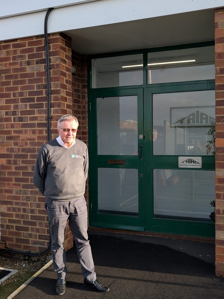 photo of Les Fuller, Director of Calldene outside the Triad Timber Office